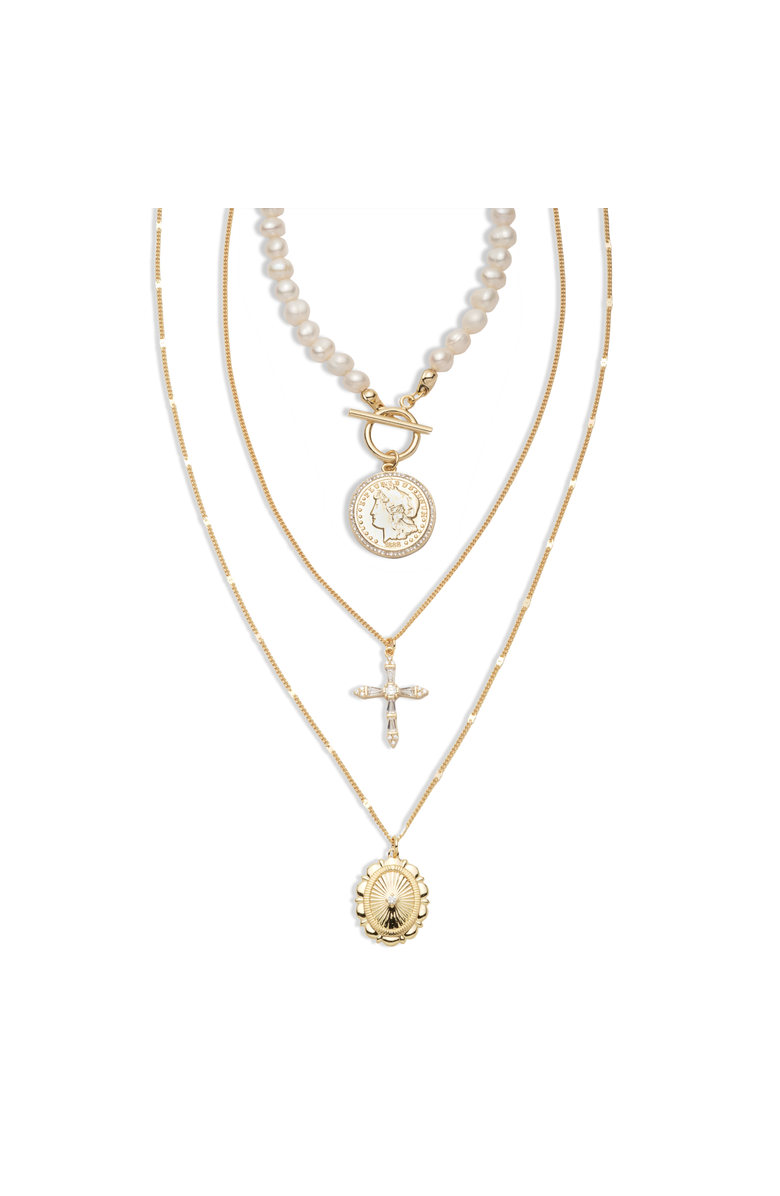 Electric Picks xSarah & Hollie Amore Necklace Set of 3, Main, color,