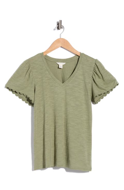 Scallop Trim T-Shirt