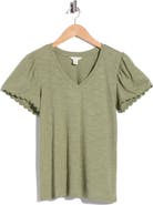 Caslon® Scallop Trim T-Shirt