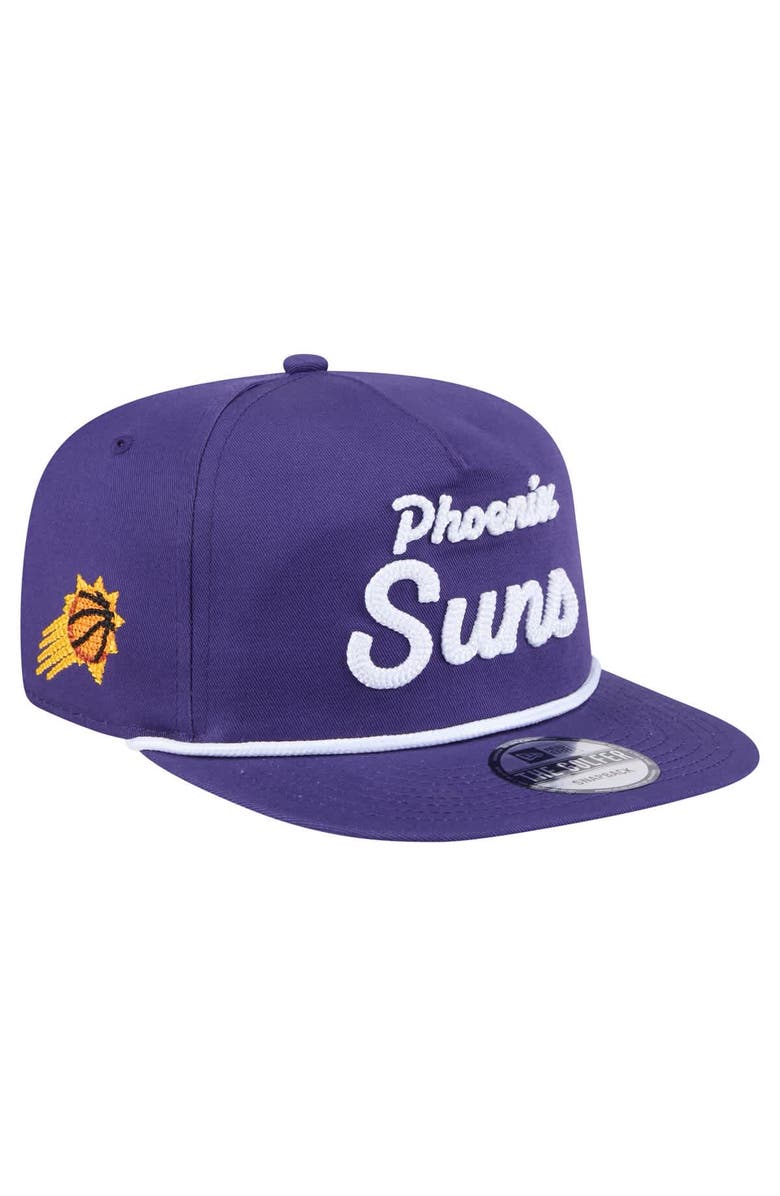 New Era Men's New Era Purple Phoenix Suns Team Text Golfer Snapback Hat, Main, color, Purple