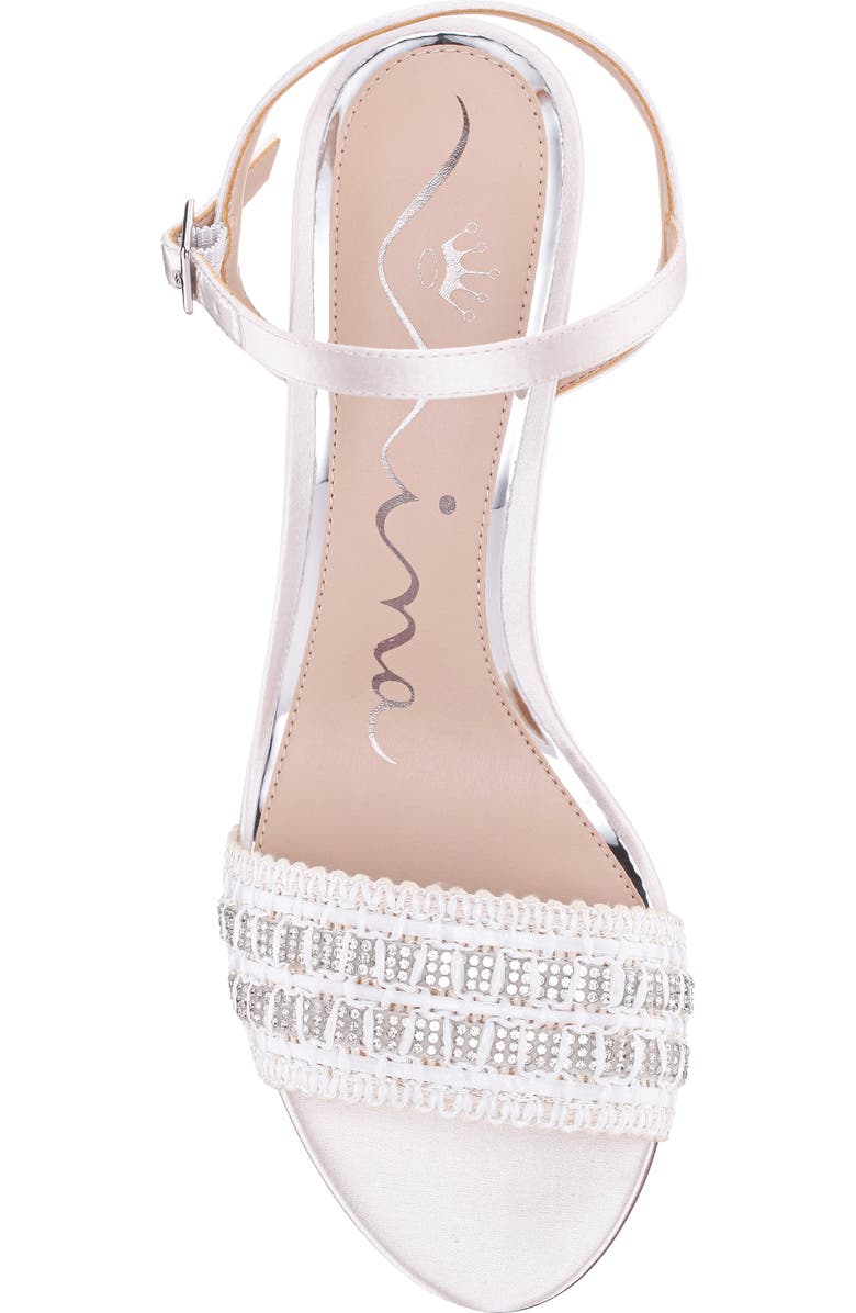 Nina Herma Ankle Strap Sandal, Alternate, color, Ivory