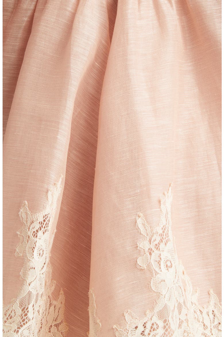 Valiant Lace Trim Corset Minidress, Alternate, color, LIGHT PINK