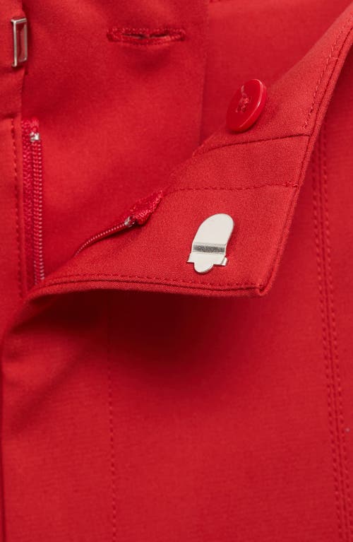 Mango High Waist Cotton Shorts In Red
