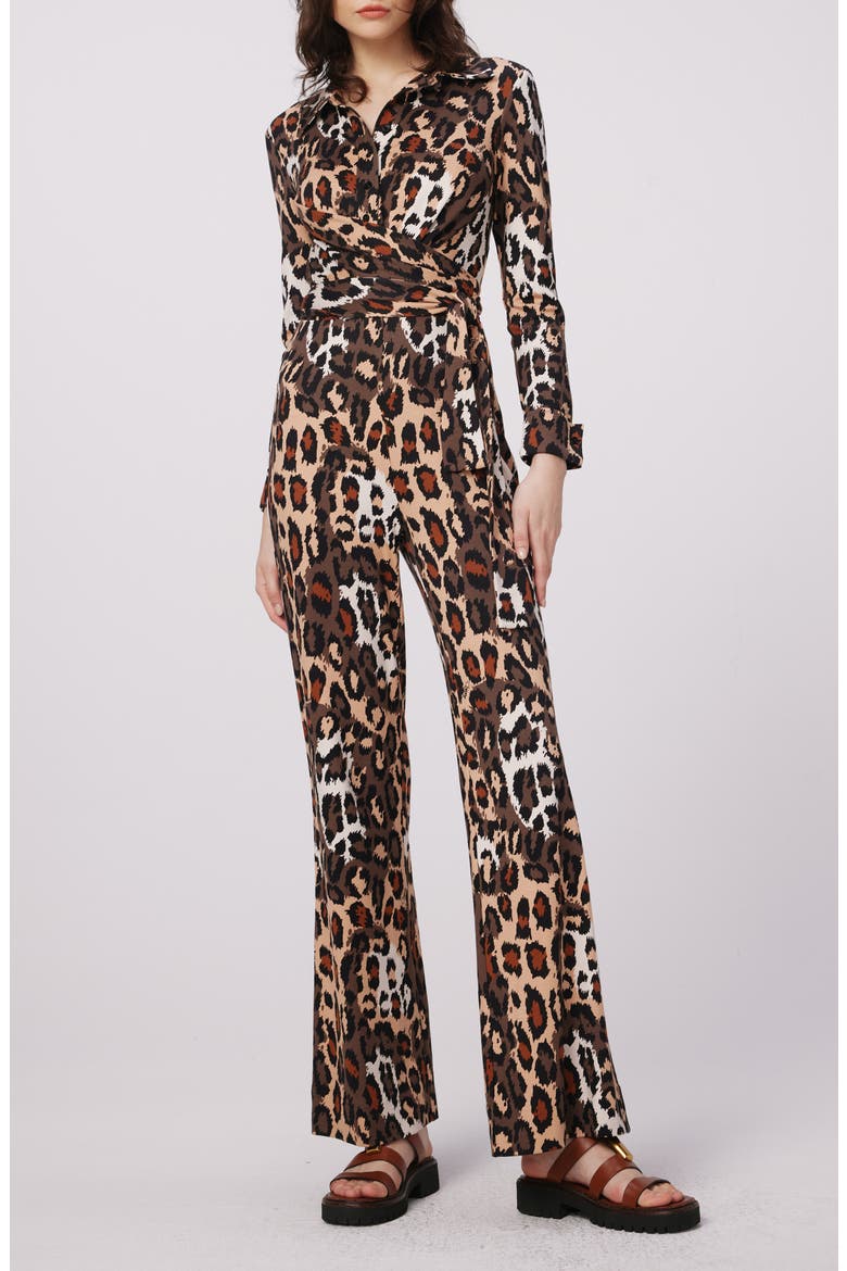Michele Long Sleeve Jumpsuit, Main, color, JUNGLE CAT MED