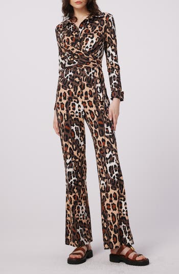 DVF Michele Long Sleeve Jumpsuit Nordstrom