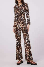 Diane von Furstenberg Michele Long Sleeve Jumpsuit