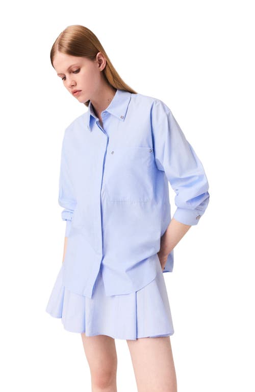 Maje Long Sleeve Blouse In Blue