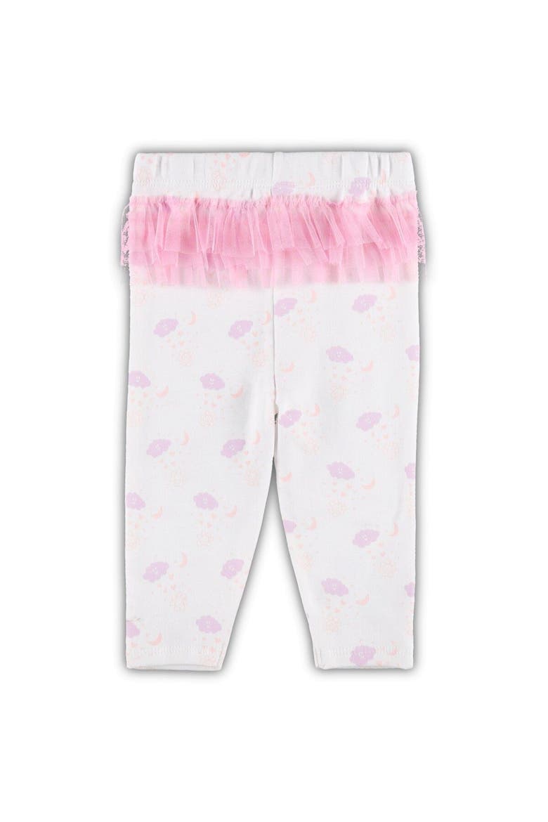 Newborn & Infant White/Pink Chicago Cubs Spreading Love Bodysuit & Tutu with Leggings Set, Alternate, color, White