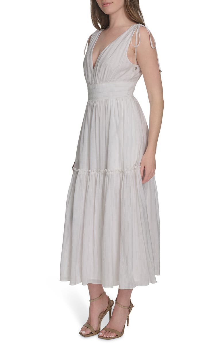 Tommy Hilfiger Sleeveless Tie Shoulder Tiered Chiffon Dress, Alternate, color,