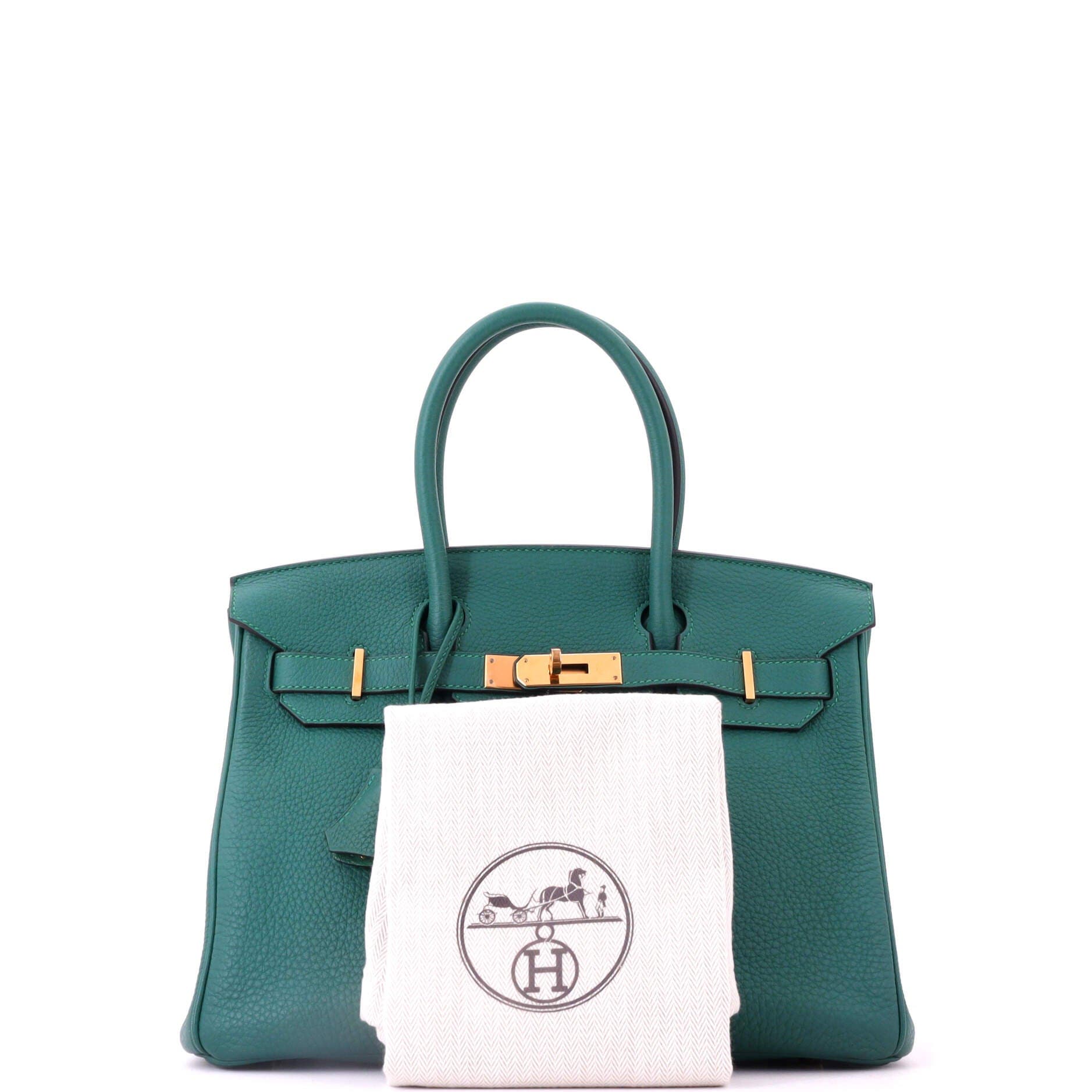 Birkin Handbag Green Togo with Gold Hardware 30, Alternate, color, Green