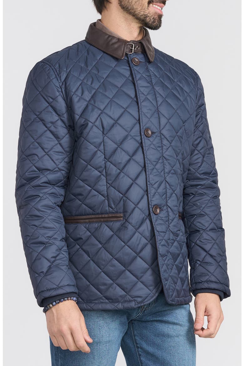 Diamond Quilted Jacket, Alternate, color, NAVY