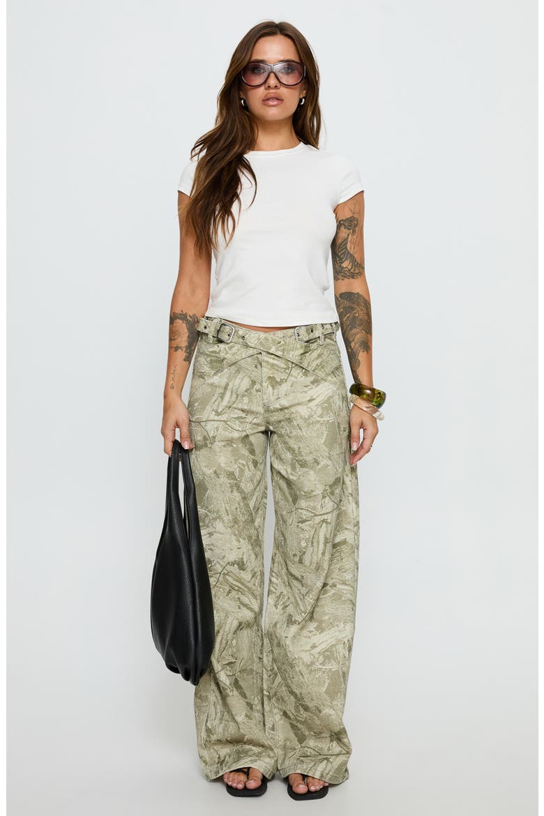 McKinley Mid Rise Wide Leg Camo Jeans, Alternate, color, CAMOFLAUGE