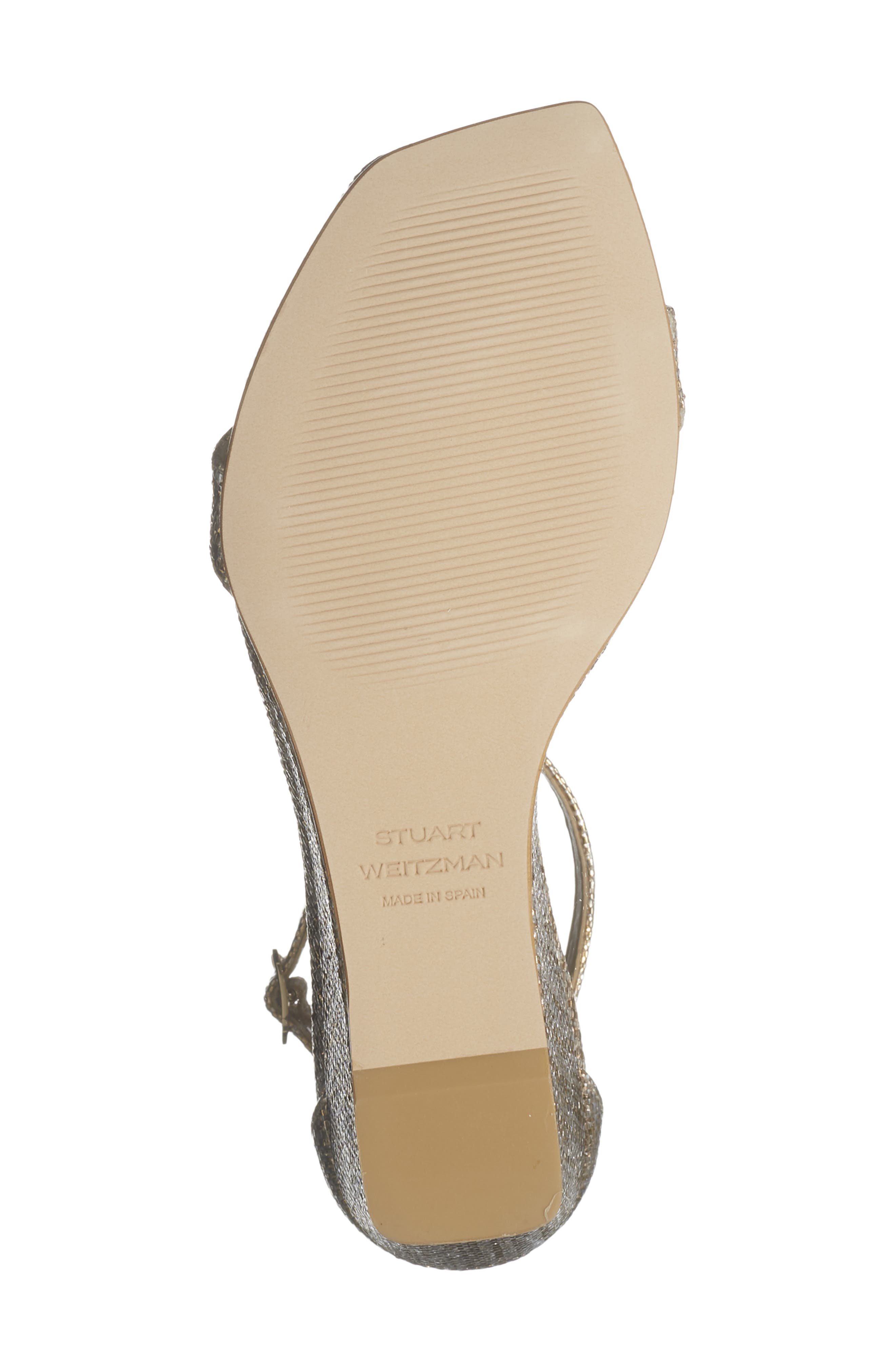 Stuart Weitzman Nudistcurve Wedge Sandal, Alternate, color, Washed Gold