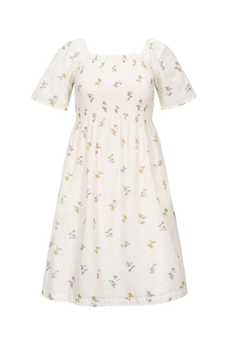 Hope & Henry Women's Organic Bell Sleeve Smocked Dress, Alternate, color, Harvest Floral