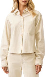 Karen Kane Pearly Embellished Corduroy Shirtjacket