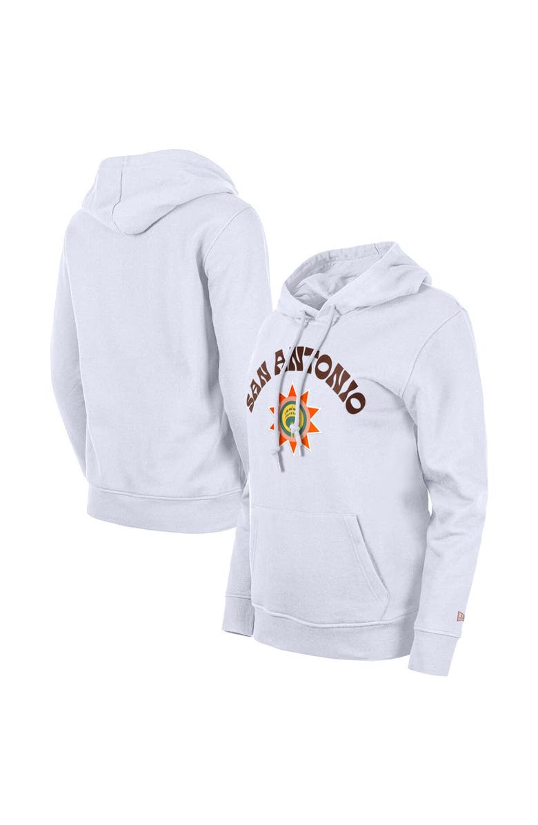 New Era Women's New Era White San Antonio Spurs 2023/24 City Edition Pullover Hoodie, Alternate, color, 