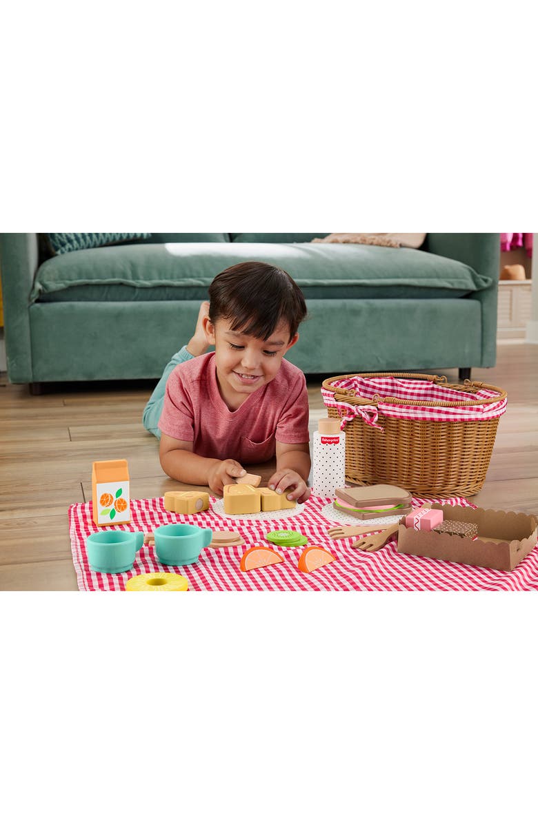 FISHER PRICE Wooden Picnic Basket Playset, Alternate, color, 