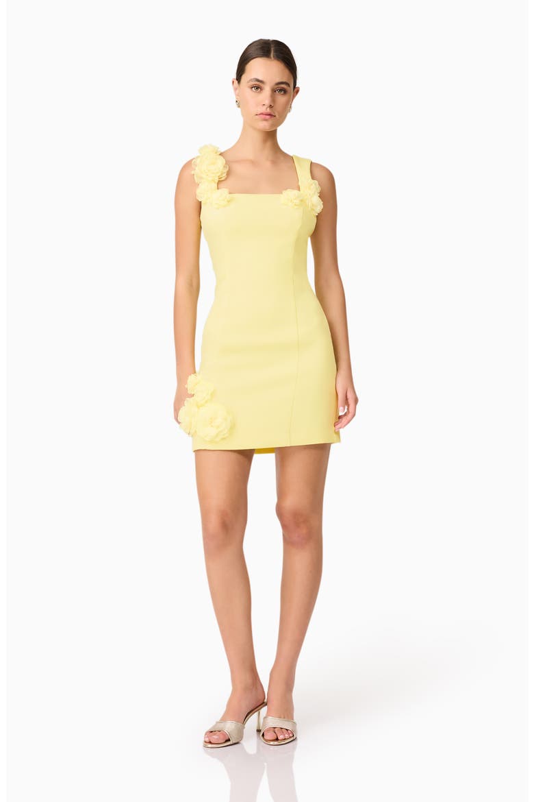 Trompe Floral Sleeveless Minidress, Alternate, color, YELLOW