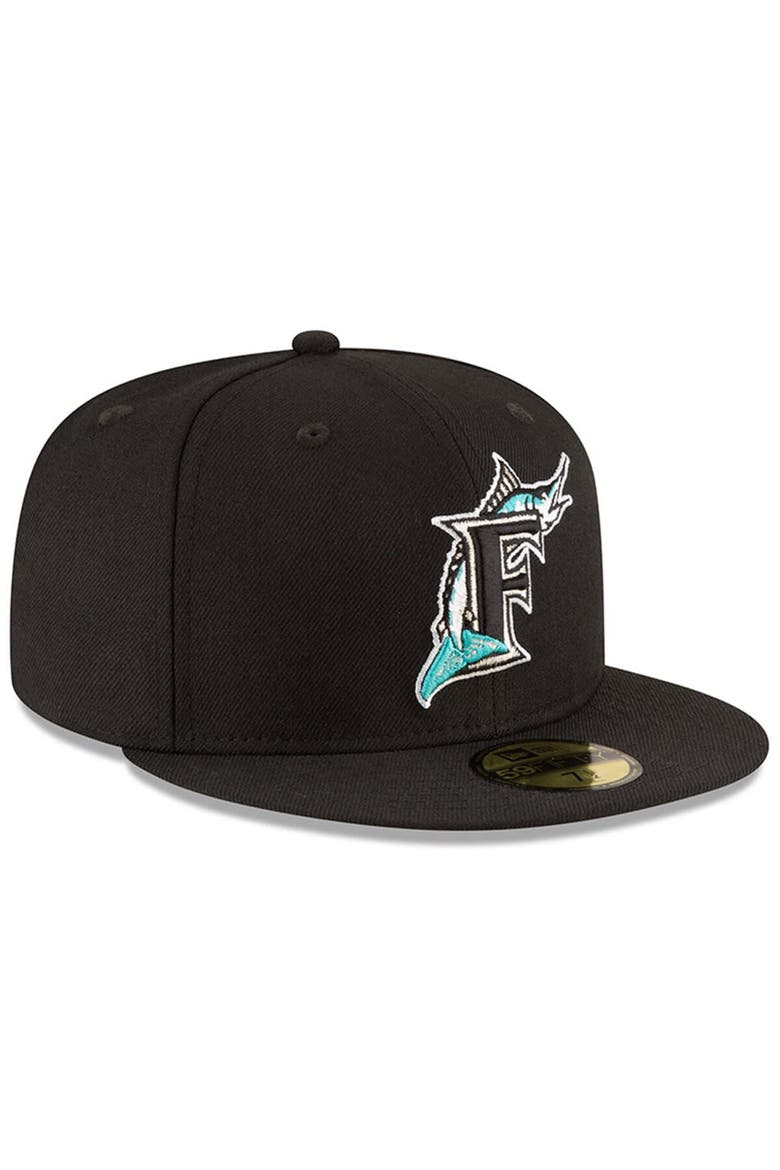 Men's New Era Black Florida Marlins 1997 World Series Wool 59FIFTY Fitted Hat, Alternate, color, Black
