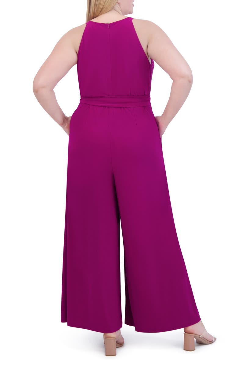Vince Camuto Halter Neck Sleeveless Jumpsuit, Alternate, color,