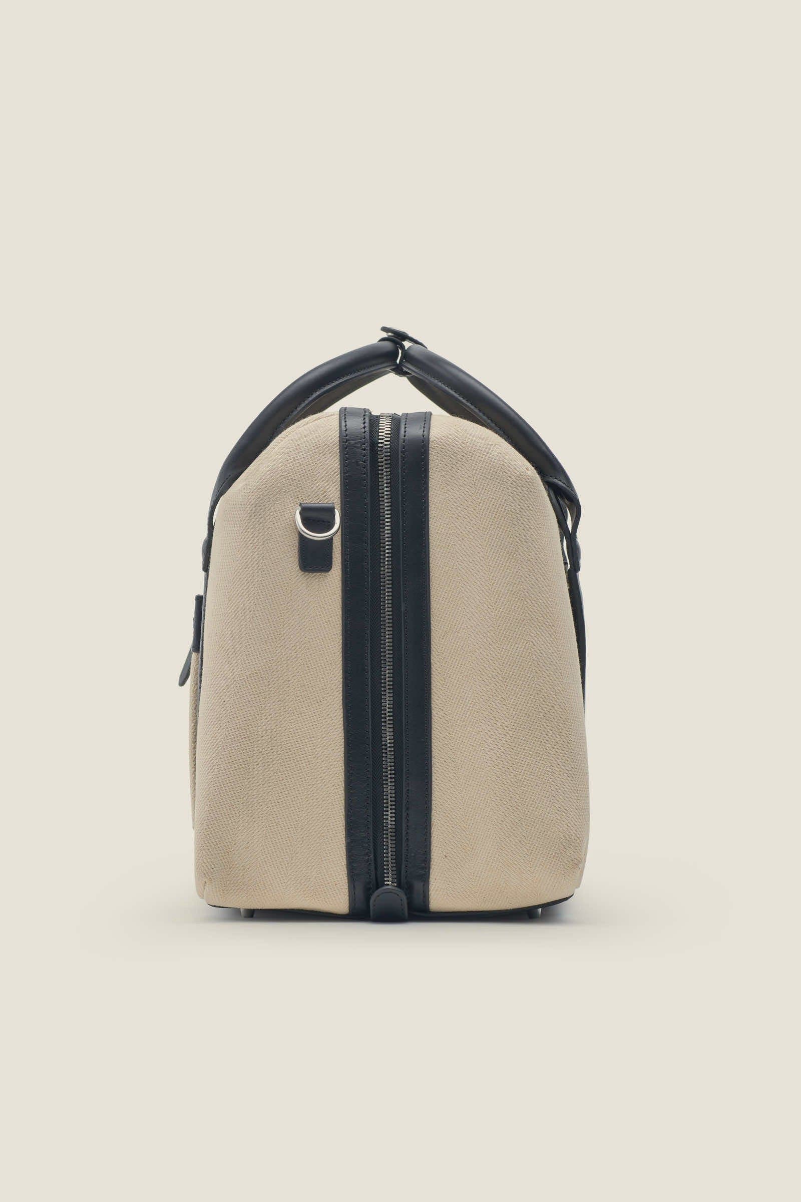 Duffle Suitcase Convertible Underseat Herringbone Weekender, Alternate, color, Herringbone Black