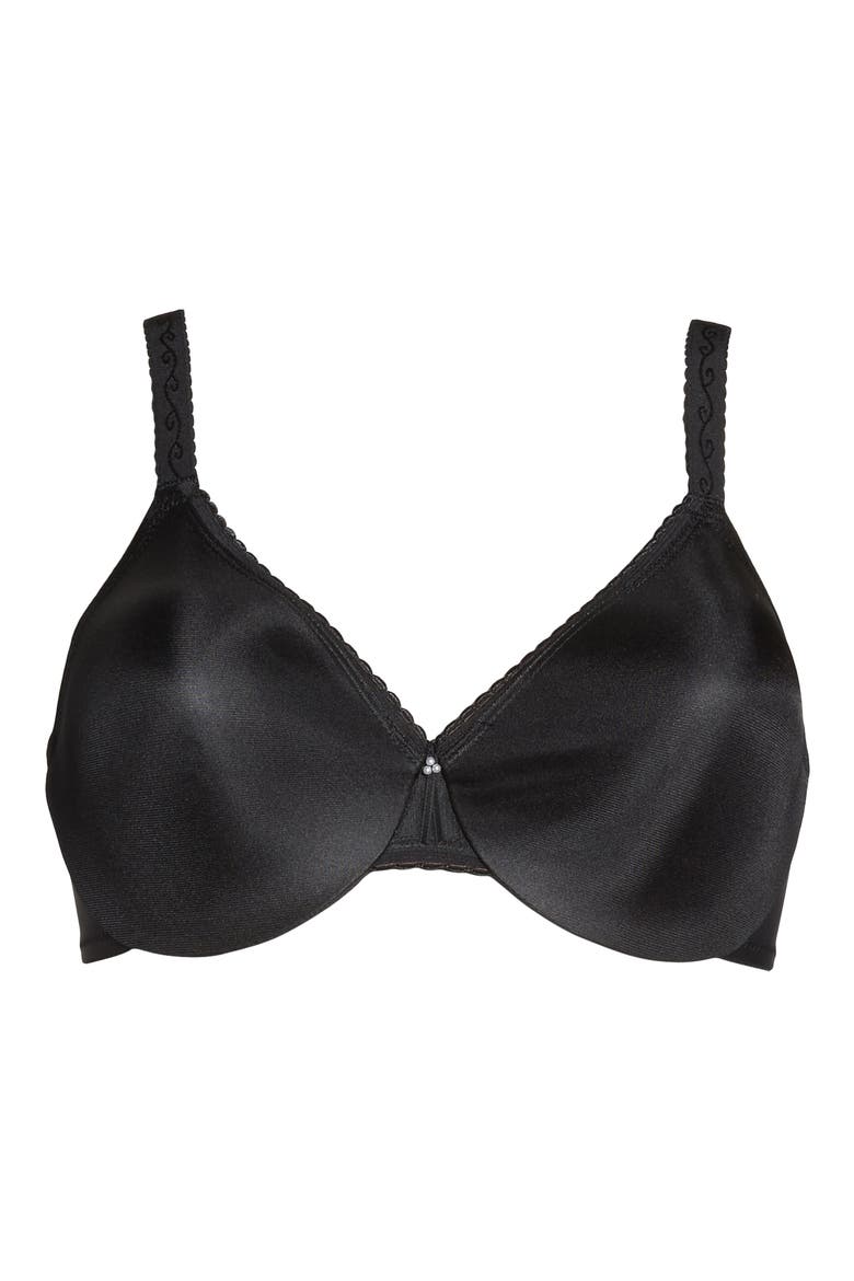 Simple Shaping Minimizing Underwire Bra, Alternate, color, BLACK