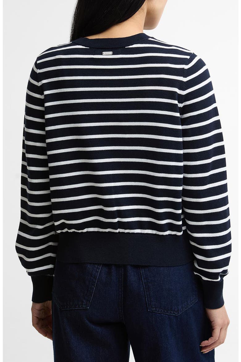 Baiton Stripe Cotton Cardigan, Alternate, color, DARK NAVY STRIPE