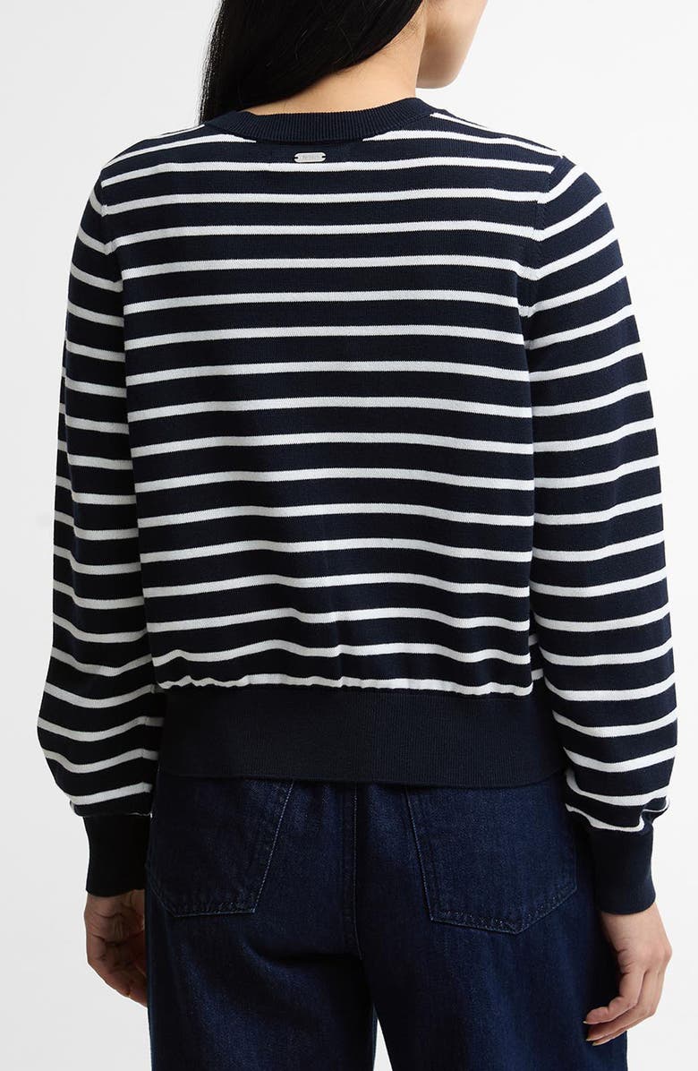 Barbour Baiton Stripe Cotton Cardigan, Alternate, color, Dark Navy Stripe