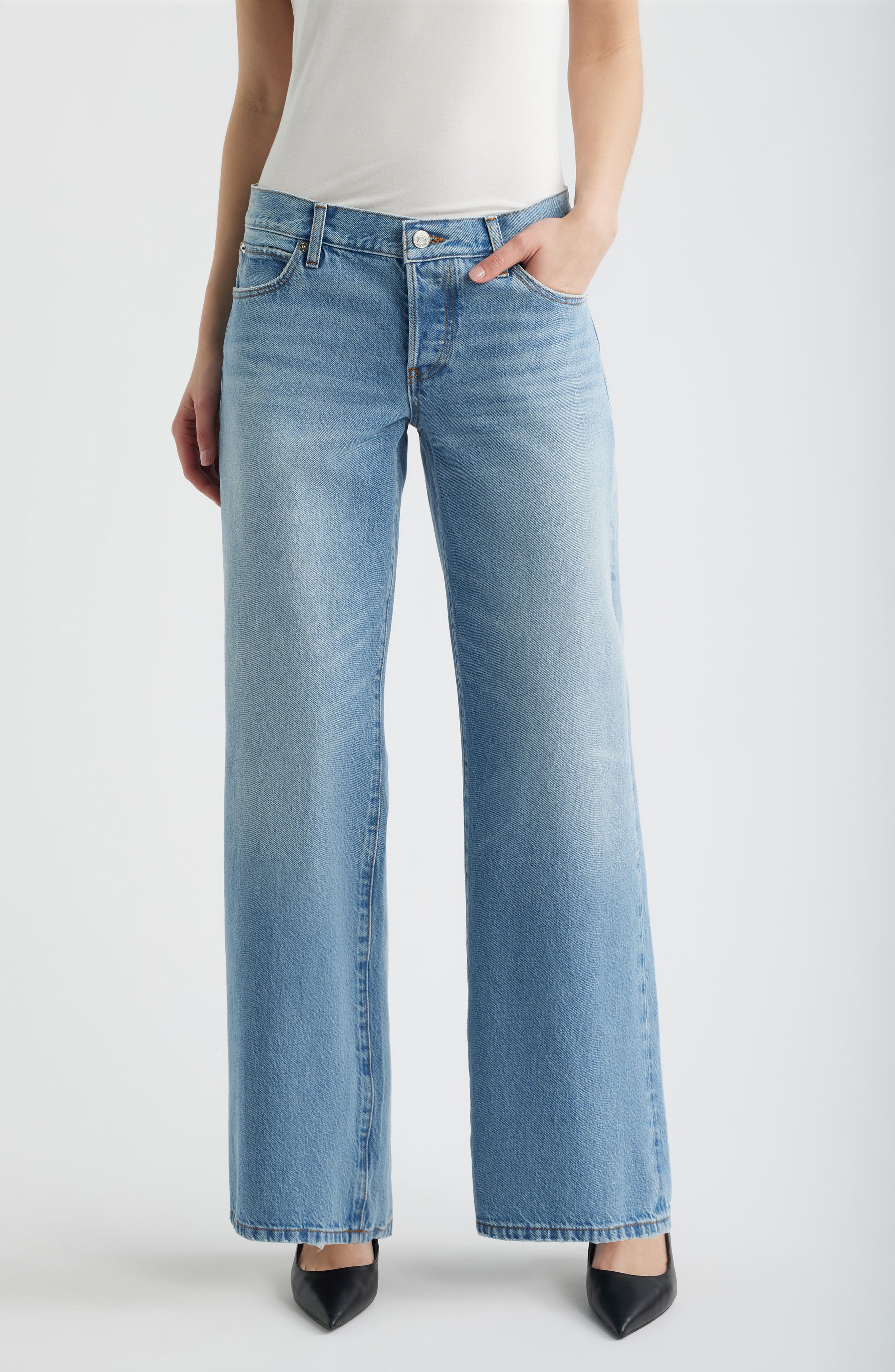 x Amelia Gray The Pixie Gray Relaxed Bootcut Jeans