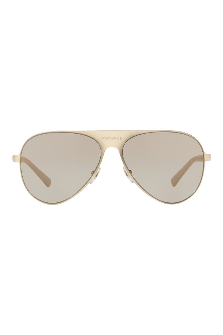 59mm Pilot Aviator Sunglasses, Main, color, LITE BROWN