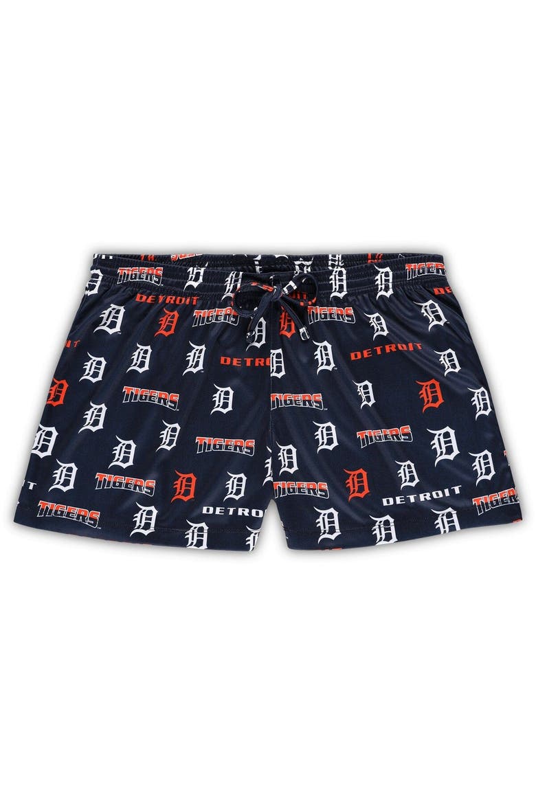 Women's Concepts Sport White/Navy Detroit Tigers Plus Size Tank Top & Shorts Sleep Set, Alternate, color, White