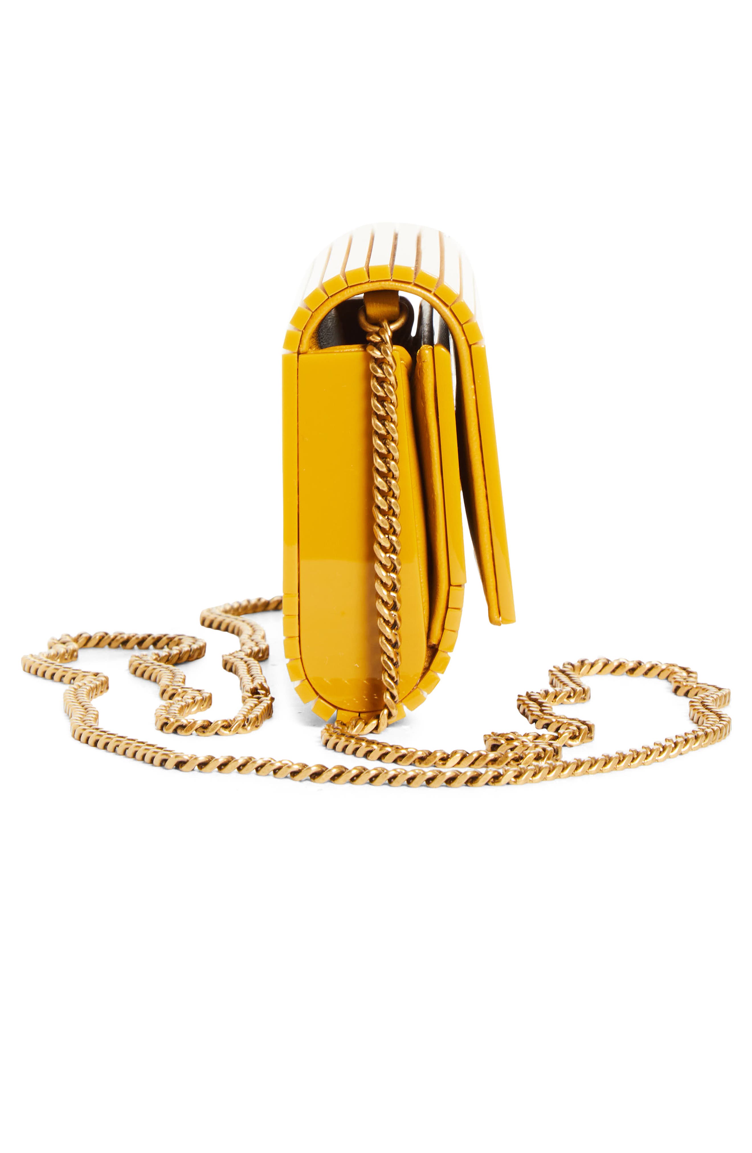 Saint Laurent VICKY MINI PLEXIGLASS BAG, Alternate, color, Daffodil