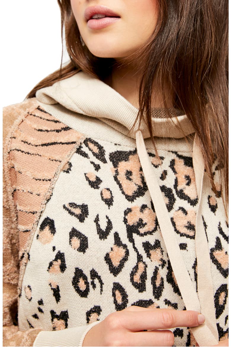 Nala Jacquard Hoodie, Alternate, color, SPICED CHAI COMBO