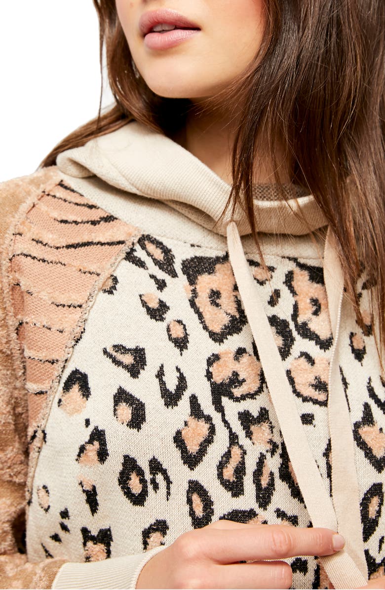 Free People Nala Jacquard Hoodie, Alternate, color, 