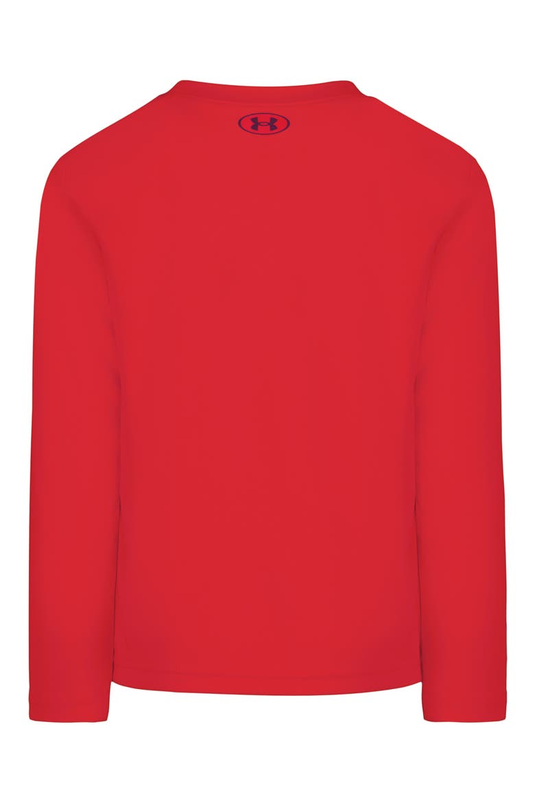 Kids' UA MVP Energy Tech Long Sleeve Graphic T-Shirt, Alternate, color, RED