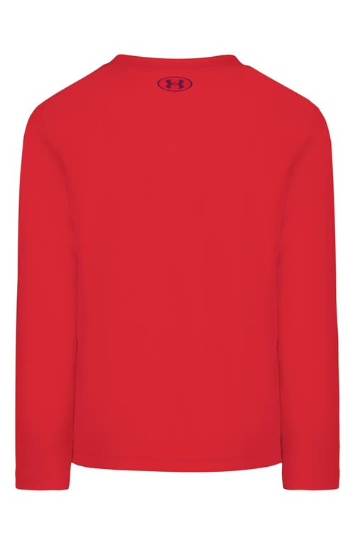 Under Armour Kids' Ua Mvp Energy Tech Long Sleeve Graphic T-shirt In Red