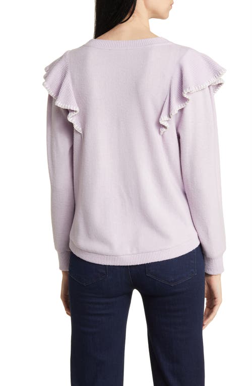 Wit & Wisdom Ruffle Crewneck Sweater