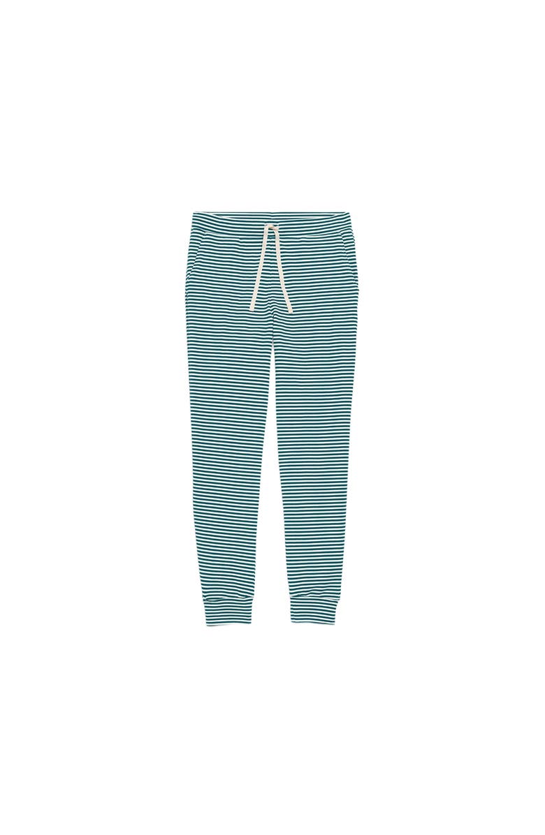 Primary Grown-Ups Organic PJ Pant In Stripe, Alternate, color, Forest Ivory Stripe