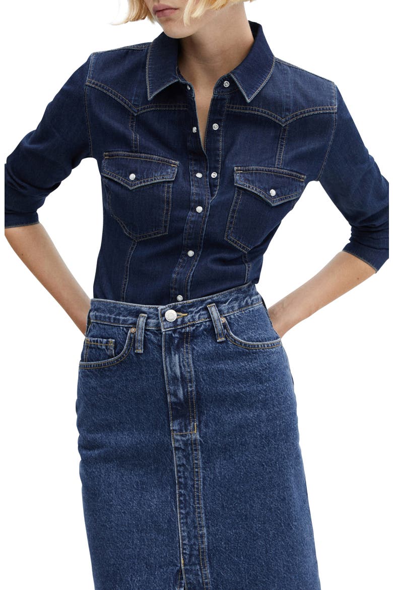 Chest Pocket Denim Shirt, Main, color, OPEN BLUE