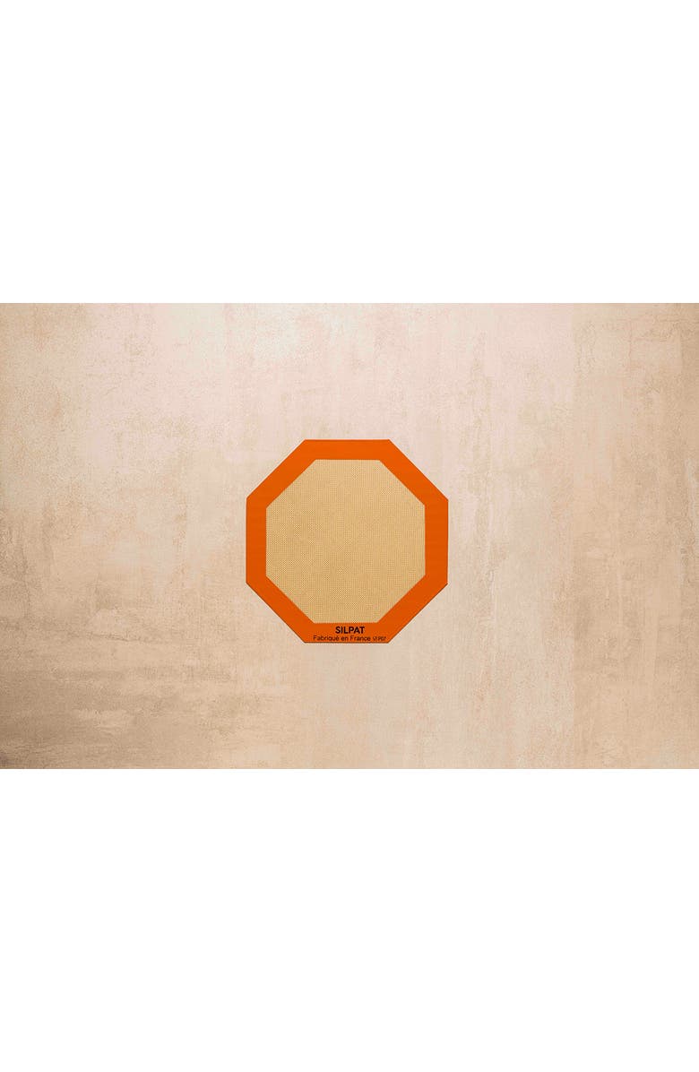 Silpat Non-Stick Silicone Microwave Baking Mat, 10.25-Inch, Octagon, Alternate, color, Orange