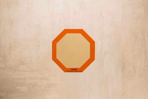 Silpat Non-stick Silicone Microwave Baking Mat, 10.25-inch, Octagon In Orange