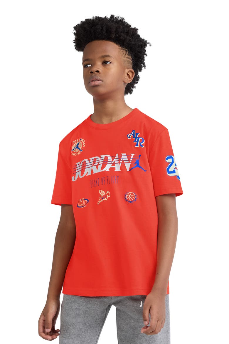 Kids' Sports Club Short Sleeve T-Shirt, Alternate, color, INFRARED