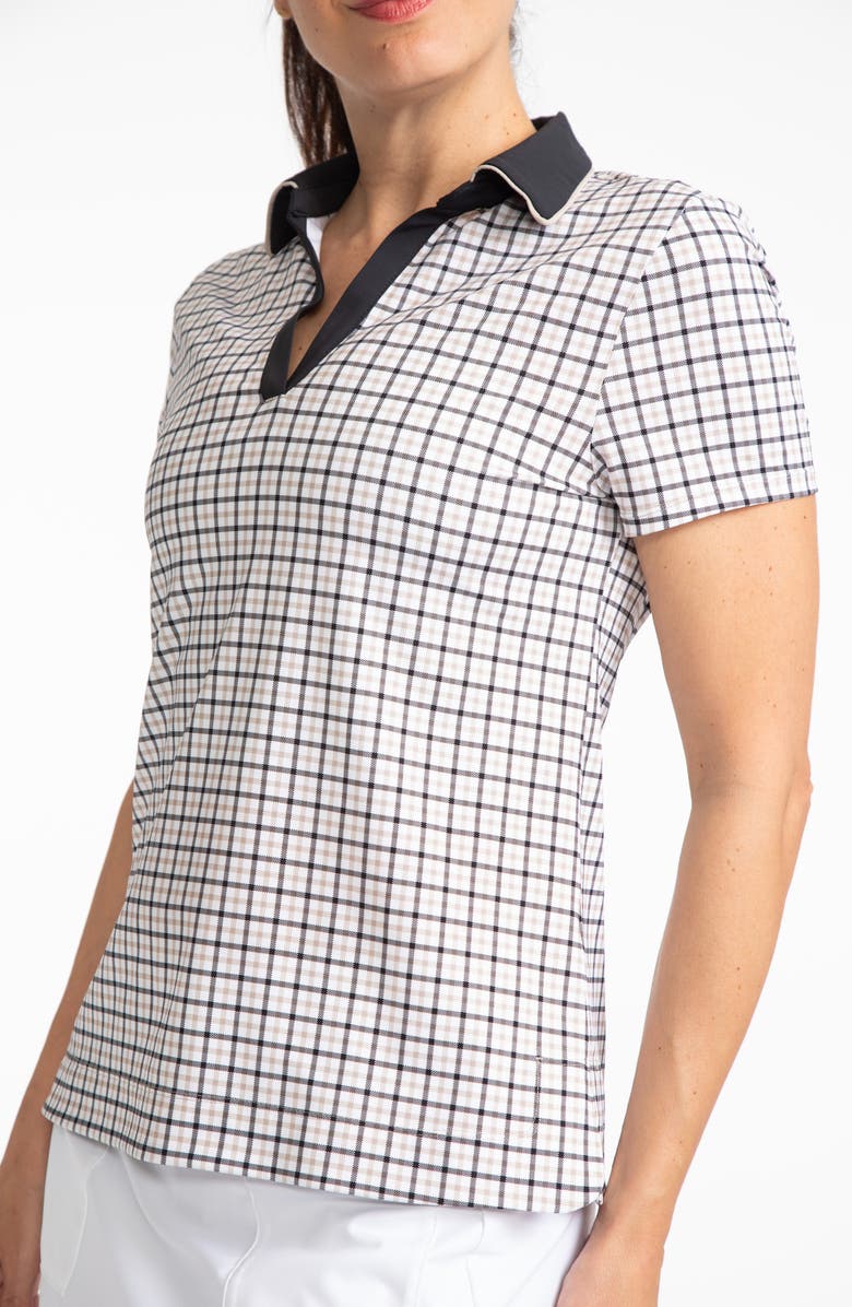 KINONA Classic & Fantastic Check Short Sleeve Golf Top, Main, color, 