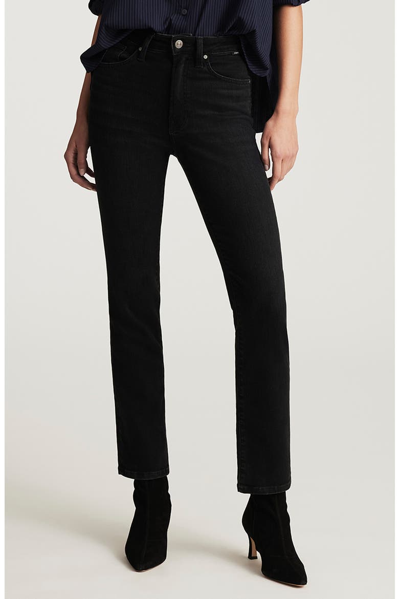 Kendra High Waist Straight Leg Jeans, Main, color, DARK SMOKE FLEX BLU