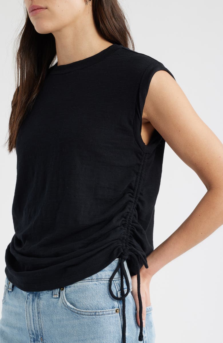 Caslon<sup>®</sup> Ruched Tank, Alternate, color, Black