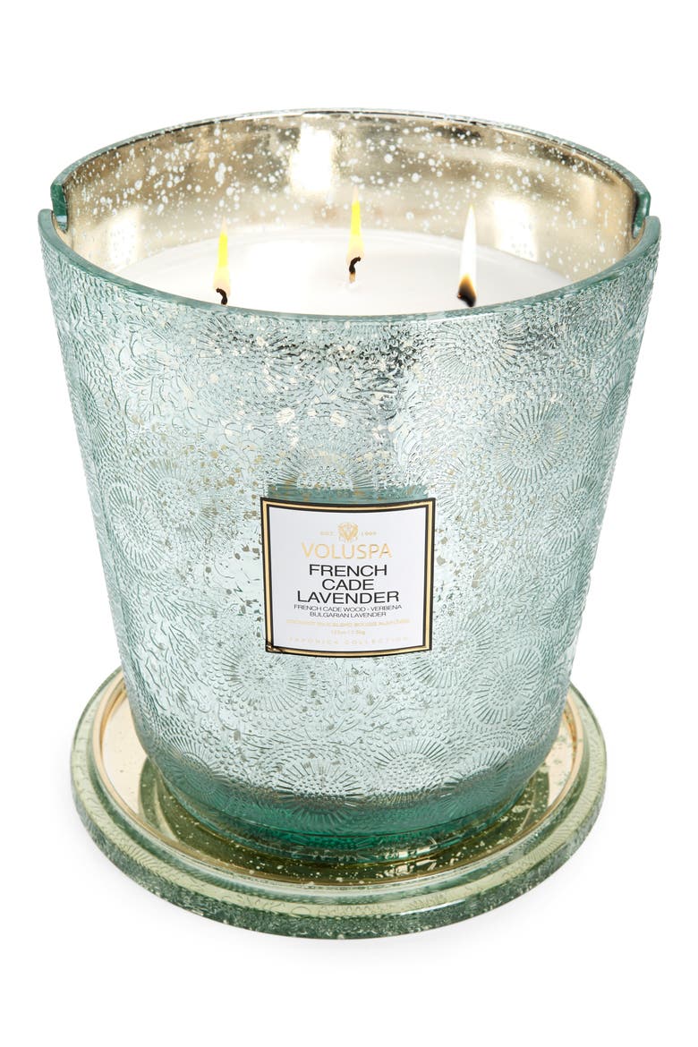 Japonica French Cade Lavender Lidded Hearth Candle, Main, color, FRENCH CADE LAVENDER