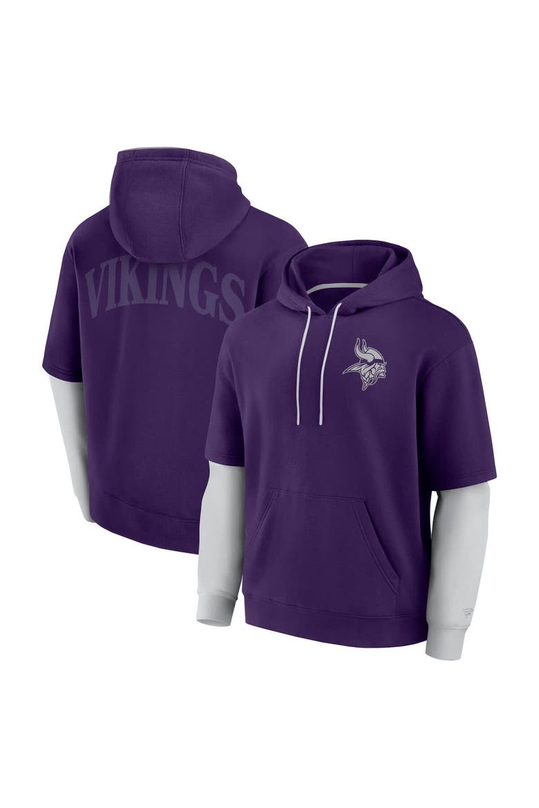 Unisex Fanatics  Purple Minnesota Vikings Sleek Elements Pullover Hoodie, Main, color, Purple