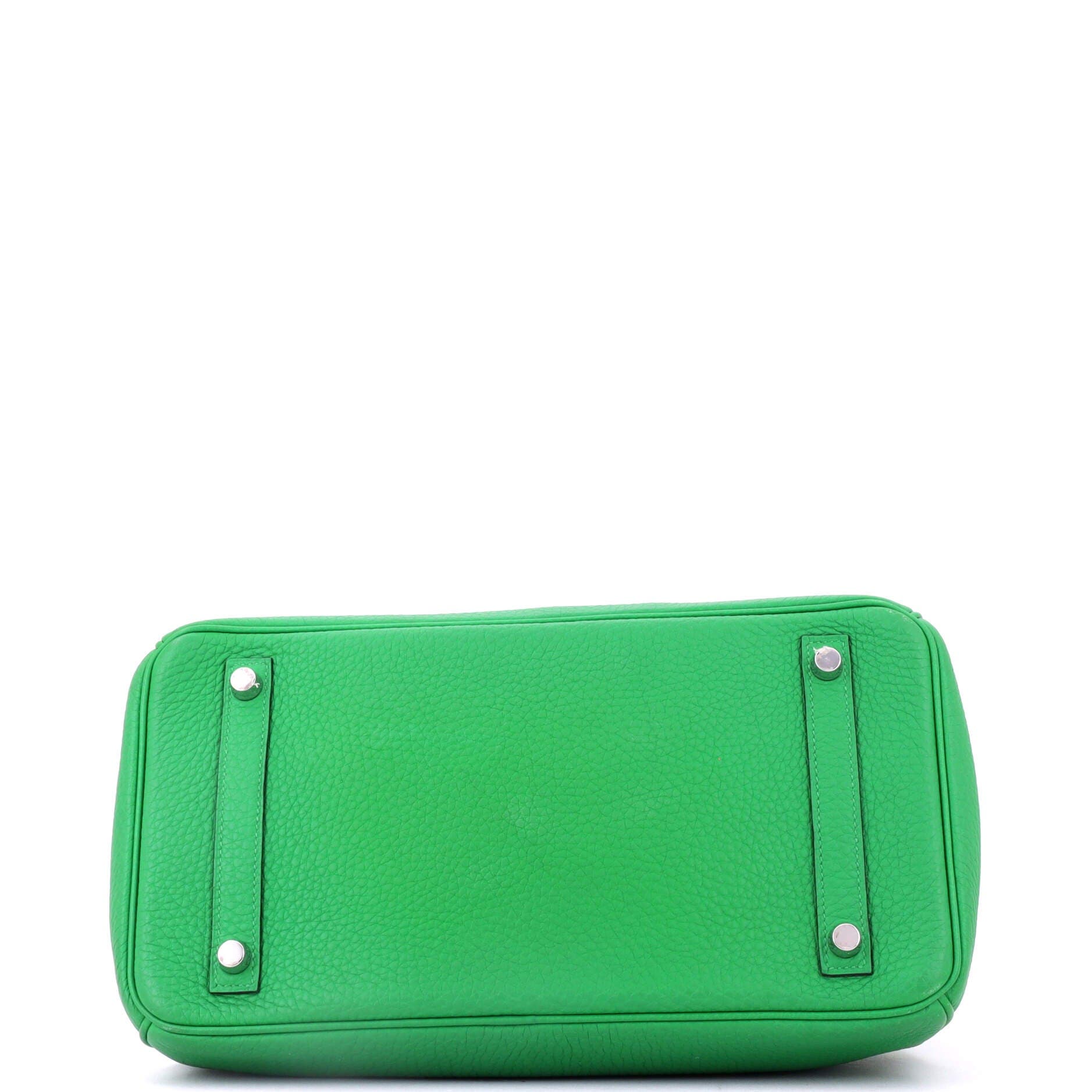 Birkin Handbag Green Clemence with Palladium Hardware 30, Alternate, color, Green