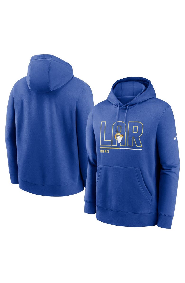 Nike Men's Nike Royal Los Angeles Rams City Code Club Fleece Pullover Hoodie, Alternate, color, Royal