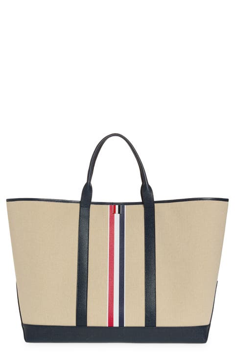 Oversize Canvas & Leather Tool Tote